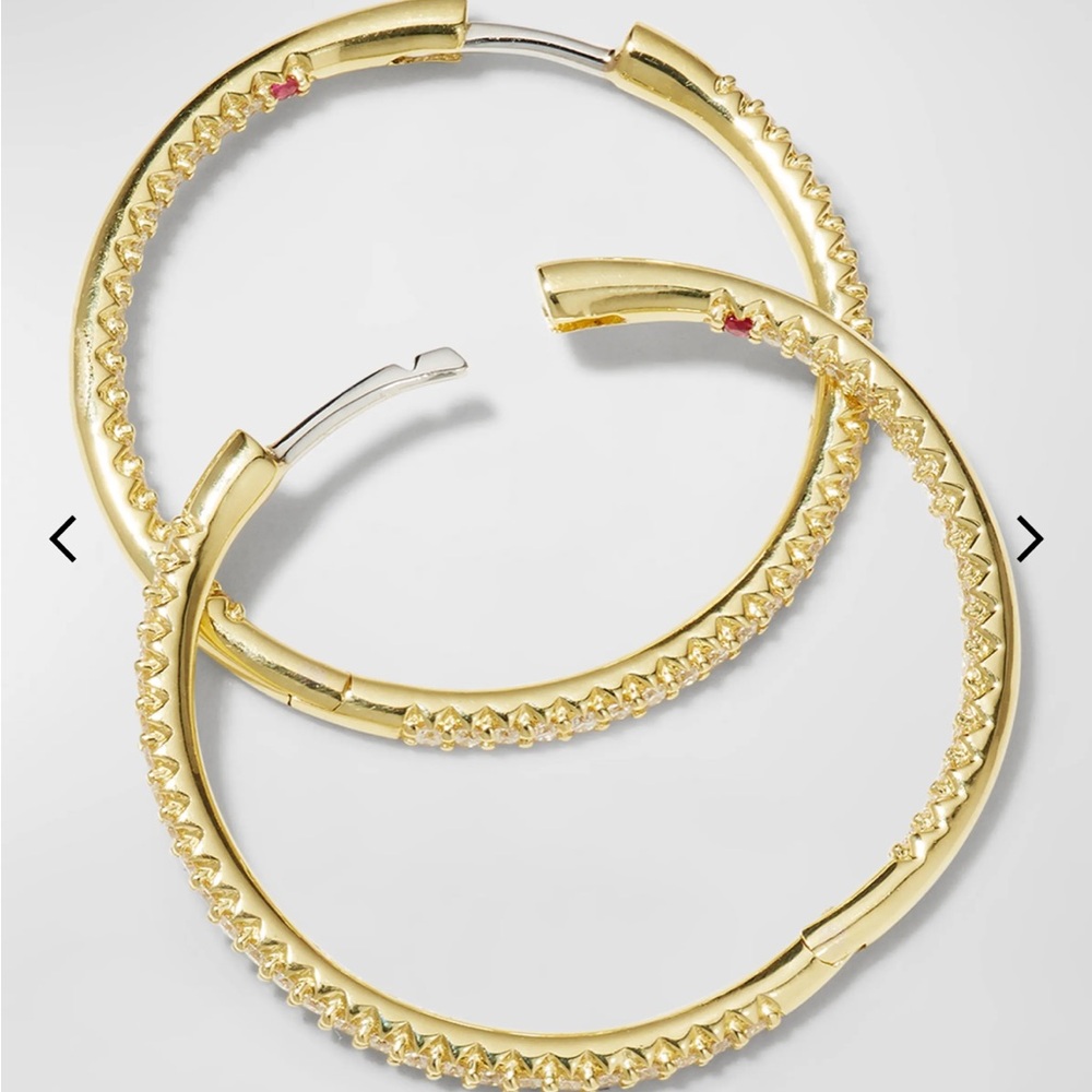 Roberto Coin diamond inside/outside hoop - brand new